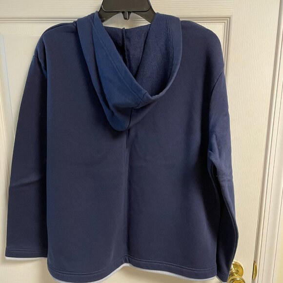 womens Hasting and Smith layered look sweatshirt navy and light blue size large - Picture 2 of 2